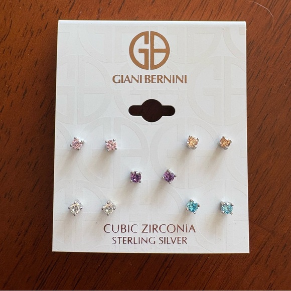 t/o Jewelry - NWT Giani Bernini Sterling Silver Multi Color Stud Earrings with Cluster Design